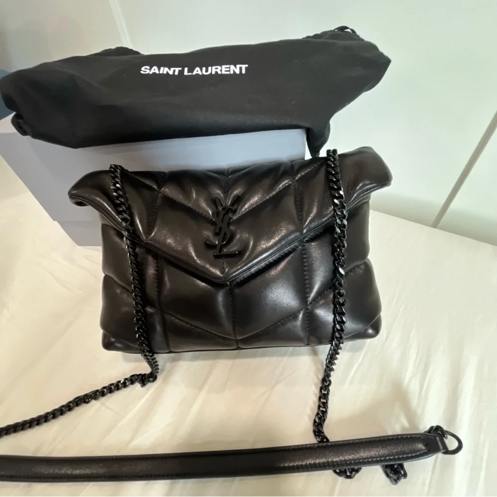 Saint Laurent Black Toy Puffer Crossbody Bag - Picture 5 of 16